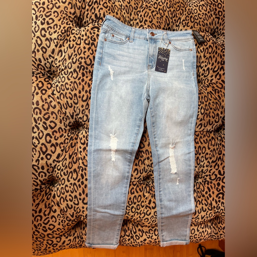 Revelry Light Blue Distressed Kids Jeans